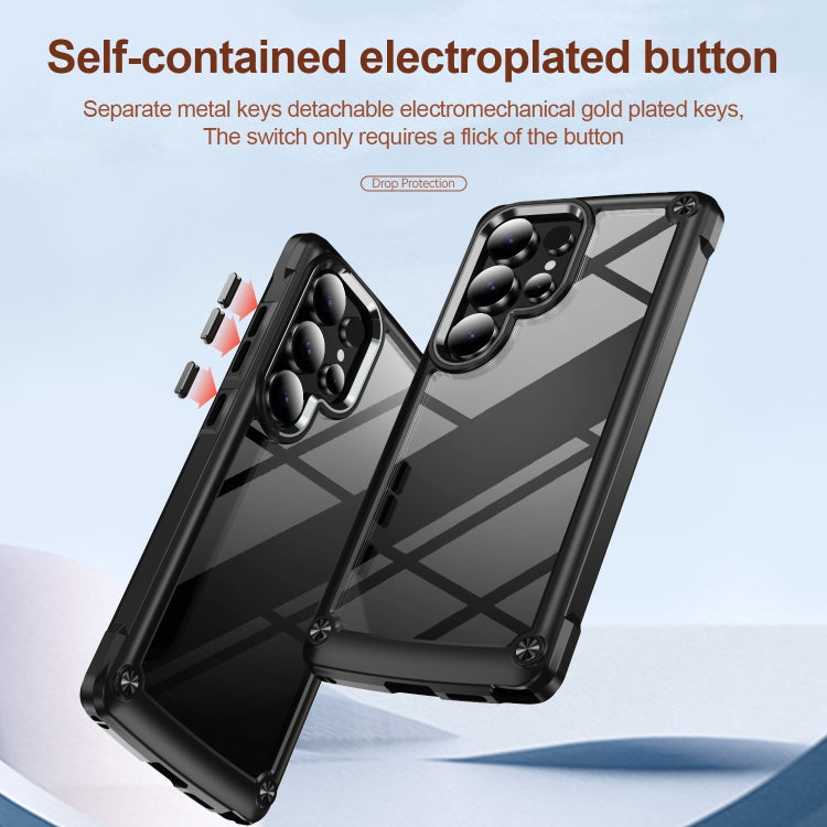 For Samsung Galaxy S25 Ultra 5G TPU + PC Lens Protection Phone Case(Black) by buy2fix