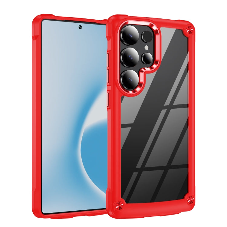 For Samsung Galaxy S25 Ultra 5G TPU + PC Lens Protection Phone Case(Red) by buy2fix