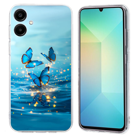 For Samsung Galaxy A06 4G Colorful Painting Pattern TPU Phone Case(Blue Butterflies)