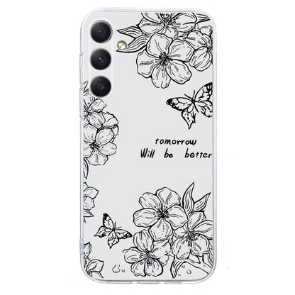 For Samsung Galaxy S25+ 5G Colorful Painting Pattern TPU Phone Case(Butterfly Flower) - Galaxy S25+ 5G Cases by buy2fix | Online Shopping UK | buy2fix