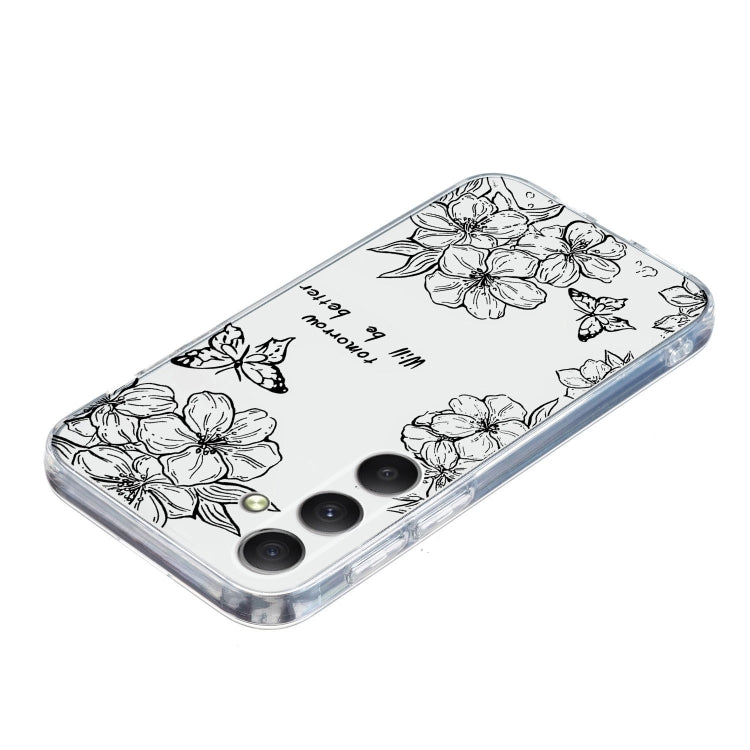 For Samsung Galaxy S25+ 5G Colorful Painting Pattern TPU Phone Case(Butterfly Flower) - Galaxy S25+ 5G Cases by buy2fix | Online Shopping UK | buy2fix