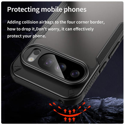 For Google Pixel 10 Pro Armor Glaze PC Hybrid TPU Phone Case(Black) - Google Cases by buy2fix | Online Shopping UK | buy2fix