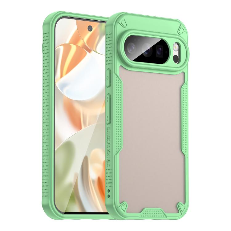 For Google Pixel 10 Pro Armor Glaze PC Hybrid TPU Phone Case(Green) - Google Cases by buy2fix | Online Shopping UK | buy2fix