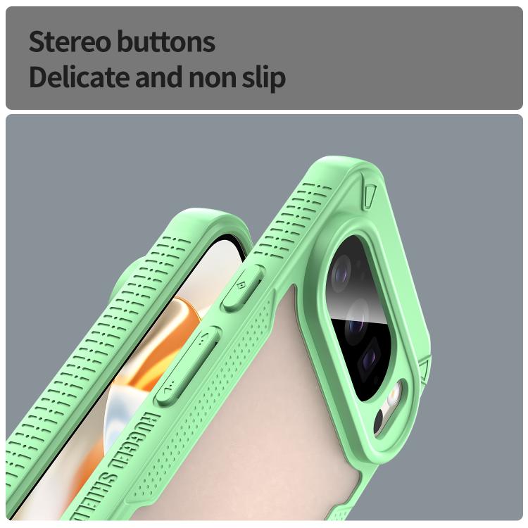 For Google Pixel 10 Pro Armor Glaze PC Hybrid TPU Phone Case(Green) - Google Cases by buy2fix | Online Shopping UK | buy2fix