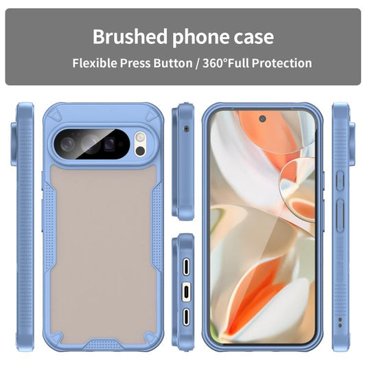 For Google Pixel 10 Pro XL Armor Glaze PC Hybrid TPU Phone Case(Blue) - Google Cases by buy2fix | Online Shopping UK | buy2fix