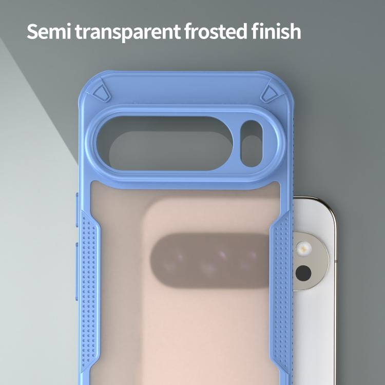 For Google Pixel 10 Pro XL Armor Glaze PC Hybrid TPU Phone Case(Blue) - Google Cases by buy2fix | Online Shopping UK | buy2fix