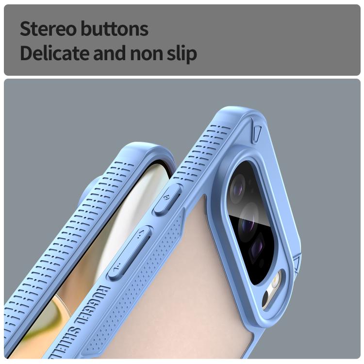 For Google Pixel 10 Pro XL Armor Glaze PC Hybrid TPU Phone Case(Blue) - Google Cases by buy2fix | Online Shopping UK | buy2fix