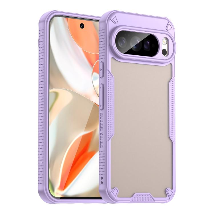For Google Pixel 10 Pro XL Armor Glaze PC Hybrid TPU Phone Case(Purple) - Google Cases by buy2fix | Online Shopping UK | buy2fix