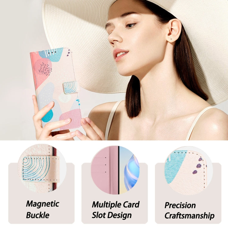 For iPhone 16e Art Colored Drawing Pattern Leather Phone Case(Graffiti puzzle) - iPhone 16e Cases by buy2fix | Online Shopping UK | buy2fix