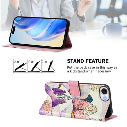 For iPhone 16e Art Colored Drawing Pattern Leather Phone Case(Landscape) - iPhone 16e Cases by buy2fix | Online Shopping UK | buy2fix