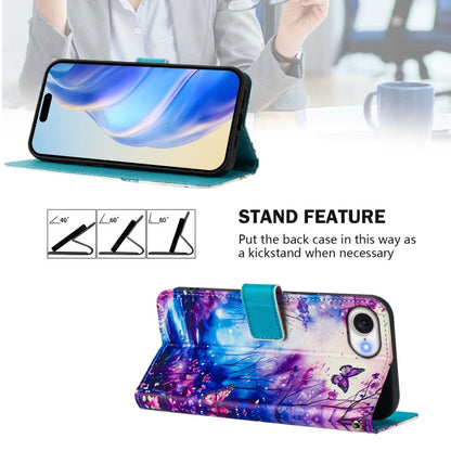For iPhone 16e Art Colored Drawing Pattern Leather Phone Case(Dreamland) - iPhone 16e Cases by buy2fix | Online Shopping UK | buy2fix