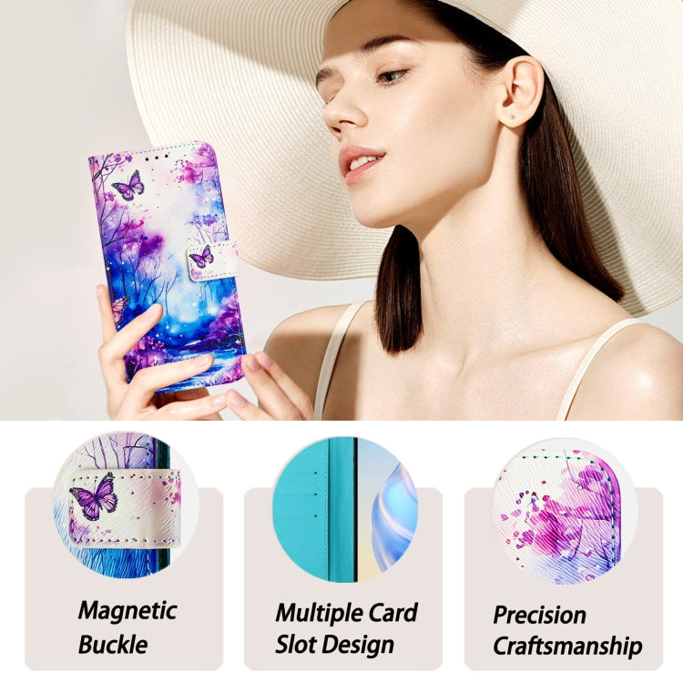 For iPhone 16e Art Colored Drawing Pattern Leather Phone Case(Dreamland) - iPhone 16e Cases by buy2fix | Online Shopping UK | buy2fix