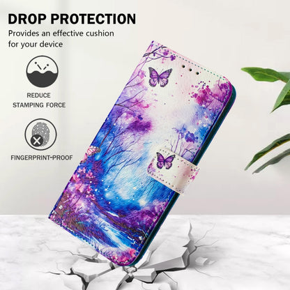 For iPhone 16e Art Colored Drawing Pattern Leather Phone Case(Dreamland) - iPhone 16e Cases by buy2fix | Online Shopping UK | buy2fix