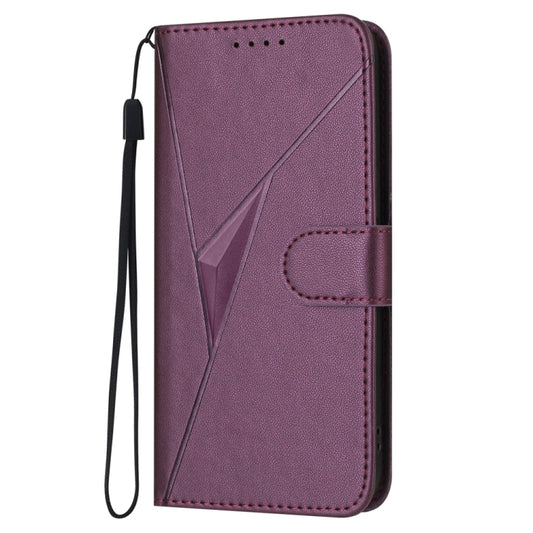 For Huawei Pura 70 Pro / Pura 70 Ultra Triangle Pattern Buckle Clasp Leather Phone Case(Dark Purple) by buy2fix