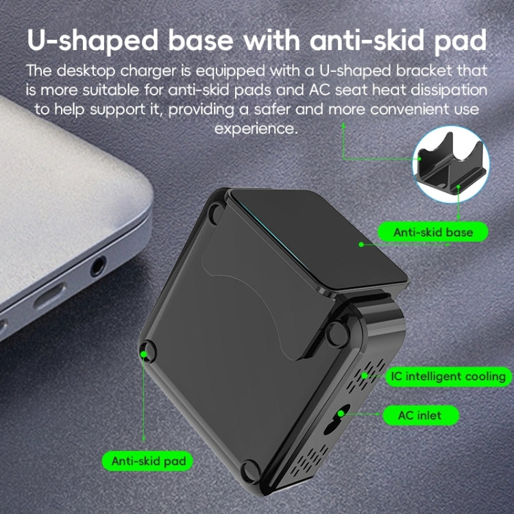 240W GaN 6-Ports USB-C / Type-C Multi Sharing Desktop Charger, Plug:AU Plug(Grey) - Multifunction Charger by buy2fix | Online Shopping UK | buy2fix