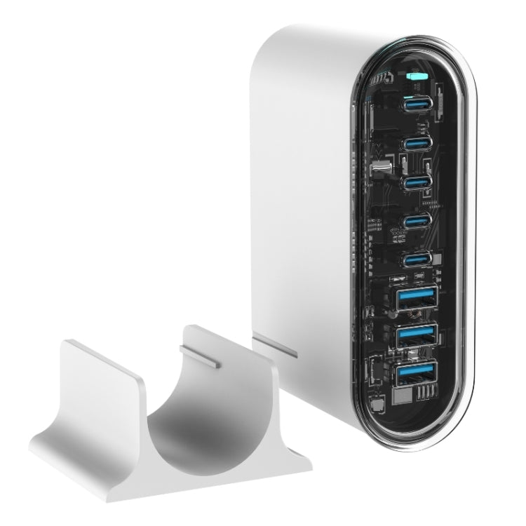 268W GaN 5 Type-C 3 USB Multi Ports Sharing Desktop Charger, Plug:AU Plug(White) - Multifunction Charger by buy2fix | Online Shopping UK | buy2fix