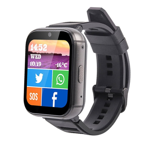 UNIWA DM66 4G Calling Smart Watch, 4GB+64GB, 1.99 inch IPS Screen Android 9.0 Support WiFi GPS(Black)