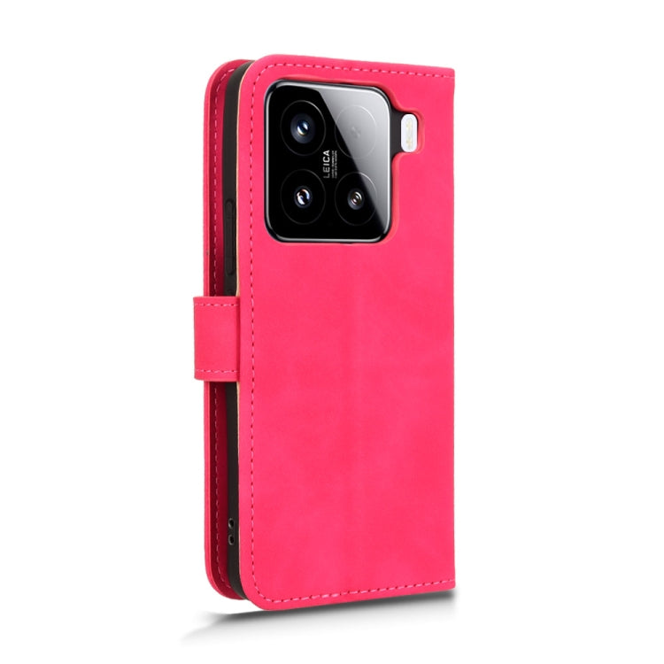 For Xiaomi 15 Pro Skin Feel Magnetic Flip Leather Phone Case(Rose Red) - Xiaomi Cases by buy2fix | Online Shopping UK | buy2fix