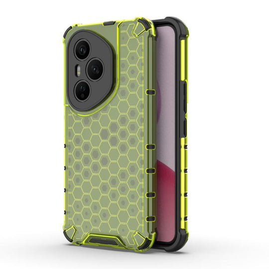 For Honor 400 Pro Global 160.8mm Honeycomb Shockproof Phone Case(Green)