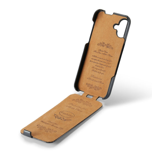 For iPhone 16 Fierre Shann 64 Texture Vertical Flip PU Leather Phone Case(Black) by FIERRE SHANN