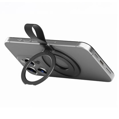 Metal Magsafe Magnetic Ring Silicone Band Phone Holder(Blue) - Ring Holder by buy2fix | Online Shopping UK | buy2fix