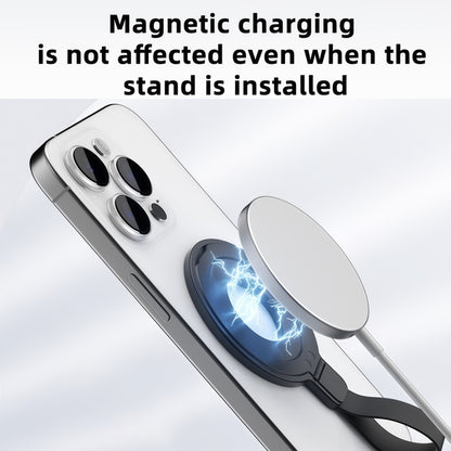 Metal Magsafe Magnetic Ring Silicone Band Phone Holder(Silver) - Ring Holder by buy2fix | Online Shopping UK | buy2fix