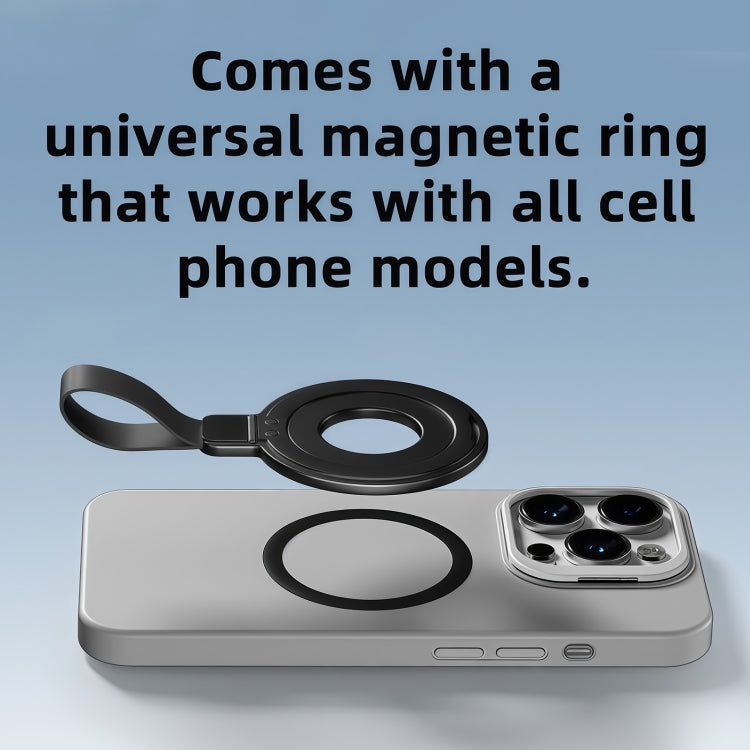 Metal Magsafe Magnetic Ring Silicone Band Phone Holder(Silver) - Ring Holder by buy2fix | Online Shopping UK | buy2fix