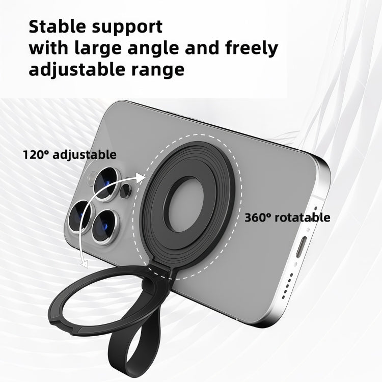 Metal Magsafe Magnetic Ring Silicone Band Phone Holder(Blue) - Ring Holder by buy2fix | Online Shopping UK | buy2fix