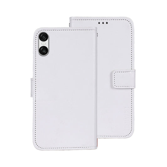 For Sony Xperia 10 VI idewei Crazy Horse Texture Leather Phone Case(White) - Sony Cases by idewei | Online Shopping UK | buy2fix