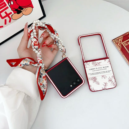 For Motorola Razr 50 Sketch Flower Pattern Phone Case(Rose) by buy2fix