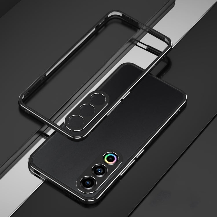 For Meizu 21 Aurora Series Lens Protector + Metal Frame Phone Case(Black Silver) - Meizu by buy2fix | Online Shopping UK | buy2fix