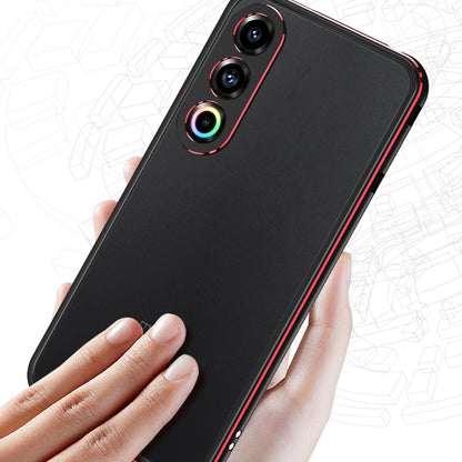 For Meizu 21 Aurora Series Lens Protector + Metal Frame Phone Case(Black Silver) - Meizu by buy2fix | Online Shopping UK | buy2fix