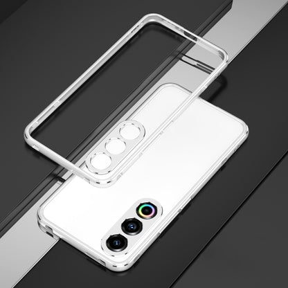 For Meizu 21 Aurora Series Lens Protector + Metal Frame Phone Case(Silver) - Meizu by buy2fix | Online Shopping UK | buy2fix