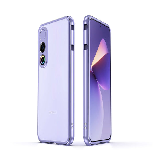 For Meizu 21 Aurora Series Lens Protector + Metal Frame Phone Case(Purple Silver) - More Brand by buy2fix | Online Shopping UK | buy2fix