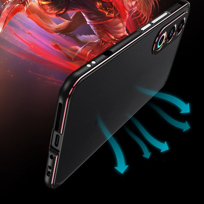 For Meizu 21 Aurora Series Lens Protector + Metal Frame Phone Case(Black Purple) - More Brand by buy2fix | Online Shopping UK | buy2fix