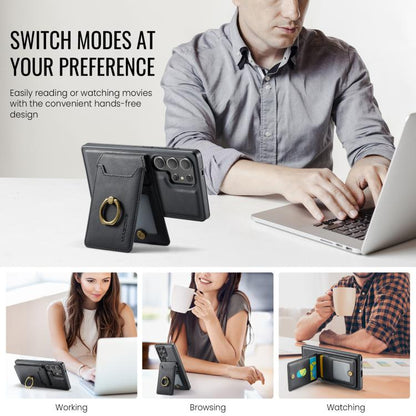 For Samsung Galaxy S25 Ultra 5G MAGKING K1 MagSafe Detachable Wallet RFID Back Cover Phone Case(Black) - Galaxy S25 Ultra 5G Cases by MAGKING | Online Shopping UK | buy2fix