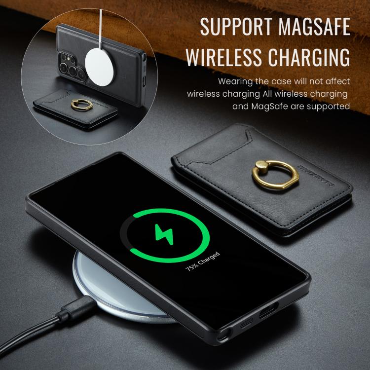 For Samsung Galaxy S25 Ultra 5G MAGKING K1 MagSafe Detachable Wallet RFID Back Cover Phone Case(Black) - Galaxy S25 Ultra 5G Cases by MAGKING | Online Shopping UK | buy2fix