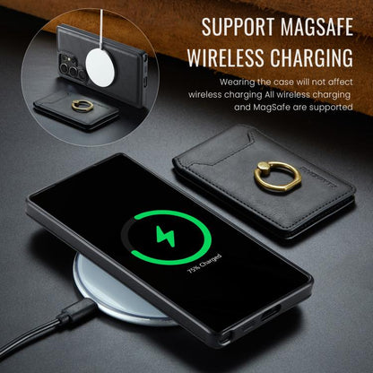 For Samsung Galaxy S25 Ultra 5G MAGKING K1 MagSafe Detachable Wallet RFID Back Cover Phone Case(Black) - Galaxy S25 Ultra 5G Cases by MAGKING | Online Shopping UK | buy2fix