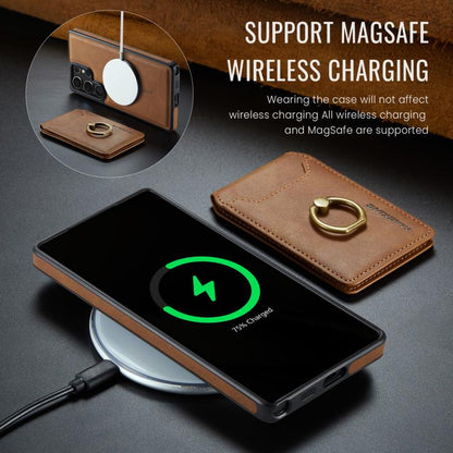 For Samsung Galaxy S25 Ultra 5G MAGKING K1 MagSafe Detachable Wallet RFID Back Cover Phone Case(Brown) - Galaxy S25 Ultra 5G Cases by MAGKING | Online Shopping UK | buy2fix