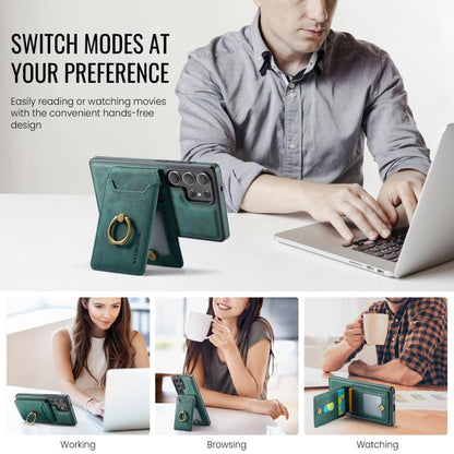 For Samsung Galaxy S25 Ultra 5G MAGKING K1 MagSafe Detachable Wallet RFID Back Cover Phone Case(Green) - Galaxy S25 Ultra 5G Cases by MAGKING | Online Shopping UK | buy2fix