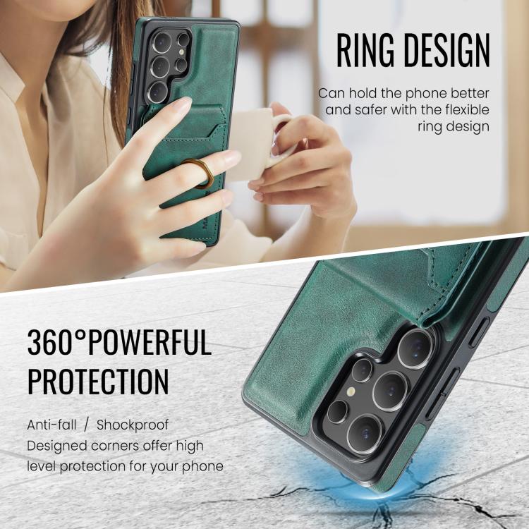 For Samsung Galaxy S25 Ultra 5G MAGKING K1 MagSafe Detachable Wallet RFID Back Cover Phone Case(Green) - Galaxy S25 Ultra 5G Cases by MAGKING | Online Shopping UK | buy2fix