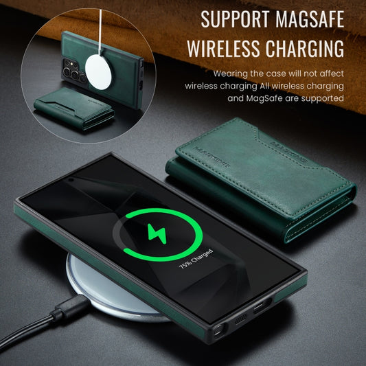 For Samsung Galaxy S24 Ultra 5G MAGKING K2 Series MagSafe RFID Card Bag Detachable Phone Case(Green) by MAGKING
