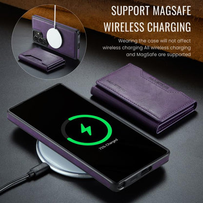 For Samsung Galaxy S25 Ultra 5G MAGKING K2 Series MagSafe RFID Card Bag Detachable Phone Case(Purple) - Galaxy S25 Ultra 5G Cases by MAGKING | Online Shopping UK | buy2fix