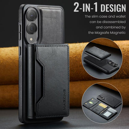 For Samsung Galaxy S25 Edge 5G MAGKING K2 Series MagSafe RFID Card Bag Detachable Phone Case(Black) - Galaxy S25 Edge 5G Cases by MAGKING | Online Shopping UK | buy2fix