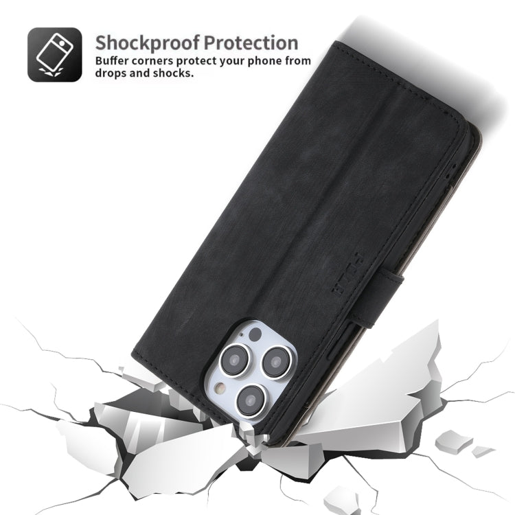 For iPhone 11 Pro Max POLA Dual-color Zipper Wallet RFID Leather Phone Case(Grey Black) - iPhone 11 Pro Max Cases by POLA | Online Shopping UK | buy2fix