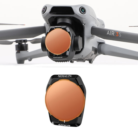 For DJI Air 3S Sunnylife Camera Lens Filter, Filter:ND64PL by Sunnylife