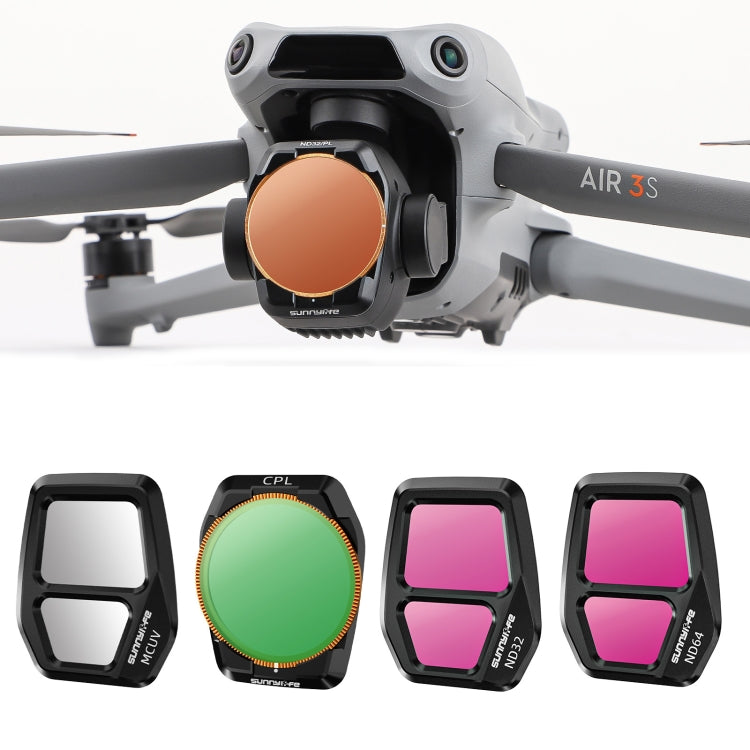 For DJI Air 3S Sunnylife Camera Lens Filter, Filter:4 in 1 UV CPL ND32 ND64 -  by Sunnylife | Online Shopping UK | buy2fix