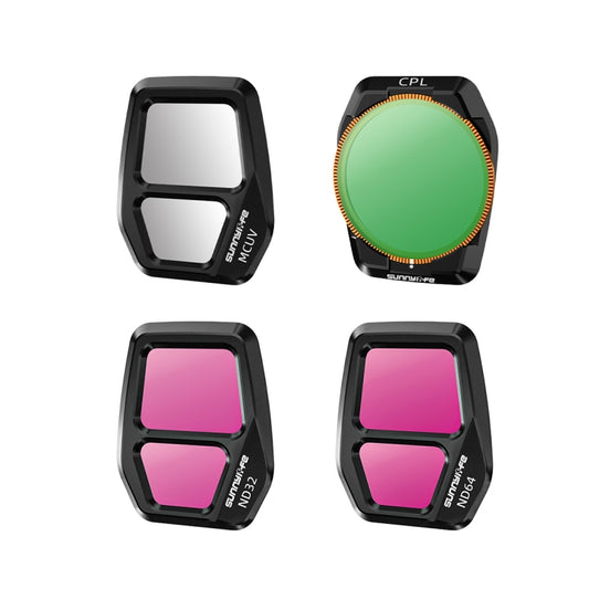 For DJI Air 3S Sunnylife Camera Lens Filter, Filter:4 in 1 UV CPL ND32 ND64 by Sunnylife