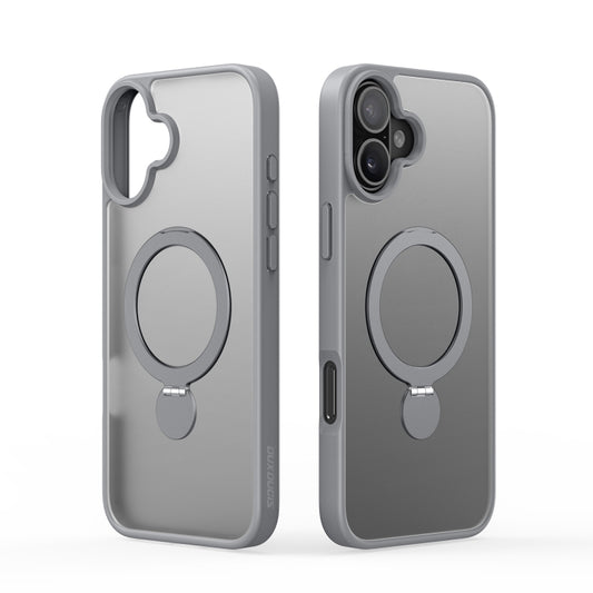 For iPhone 16 DUX DUCIS Yind Series MagSafe TPU Hybrid PC Phone Case with Stand(Grey) by DUX DUCIS