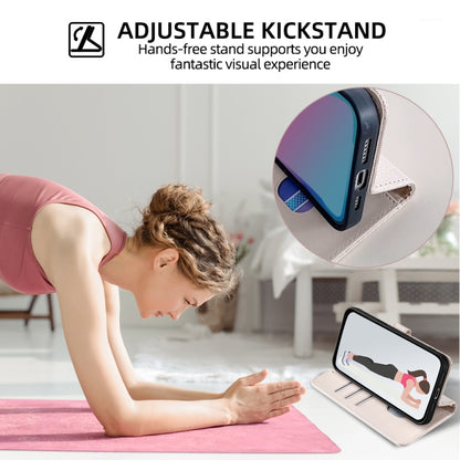 For iPhone 11 Pro Max POLA Crossbody Chain I-Shape Buckle Sequins Leather Phone Case(White) - iPhone 11 Pro Max Cases by POLA | Online Shopping UK | buy2fix